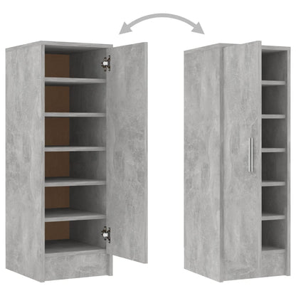 Schuhschrank Betongrau 32x35x92 cm Holzwerkstoff