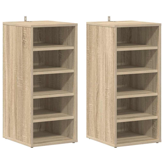 Schuhschränke 2 Stk. Sonoma-Eiche 31,5x35x70 cm Holzwerkstoff