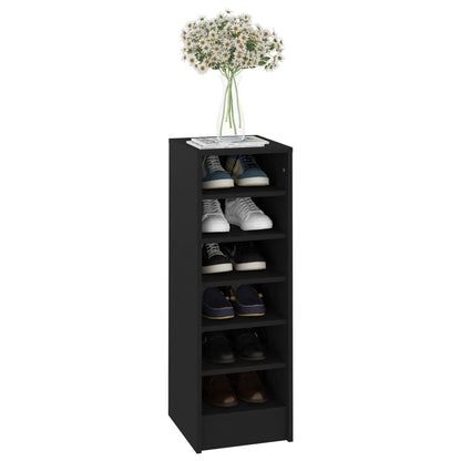 Schuhschrank Schwarz 31,5x35x90 cm Holzwerkstoff