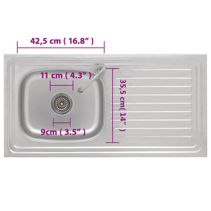 Camping-Spüle mit Wasserhahn Edelstahl