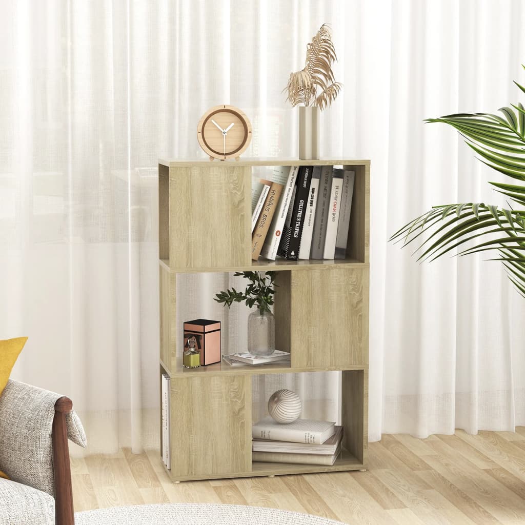 Bücherregal Raumteiler Sonoma-Eiche 60x24x94 cm Holzwerkstoff