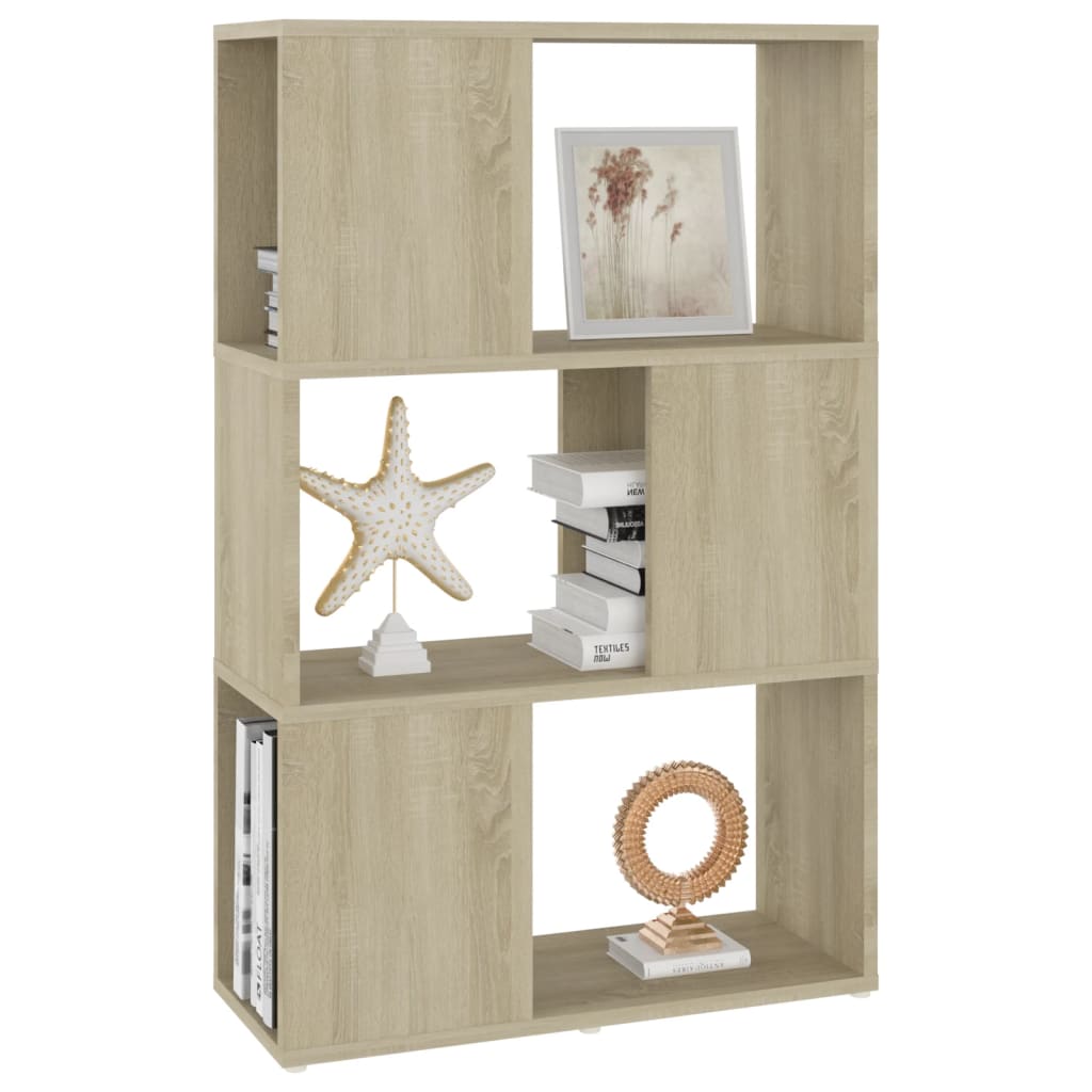 Bücherregal Raumteiler Sonoma-Eiche 60x24x94 cm Holzwerkstoff
