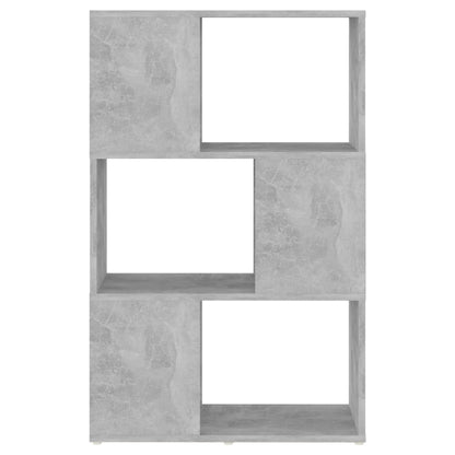 Bücherregal Raumteiler Betongrau 60x24x94 cm Holzwerkstoff