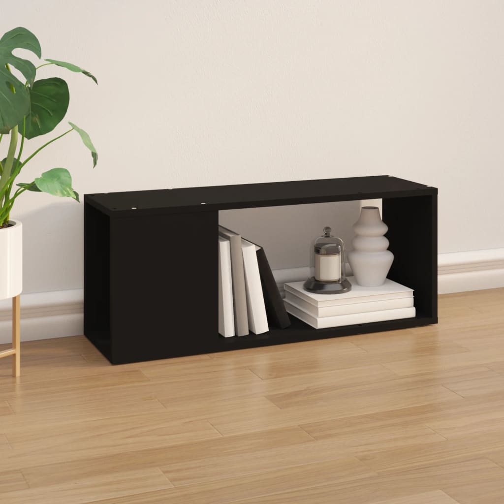 TV-skab Sort 80x24x32 cm Træ Materiale