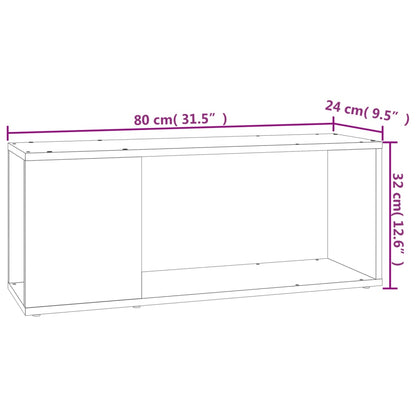 TV-skab Sort 80x24x32 cm Træ Materiale