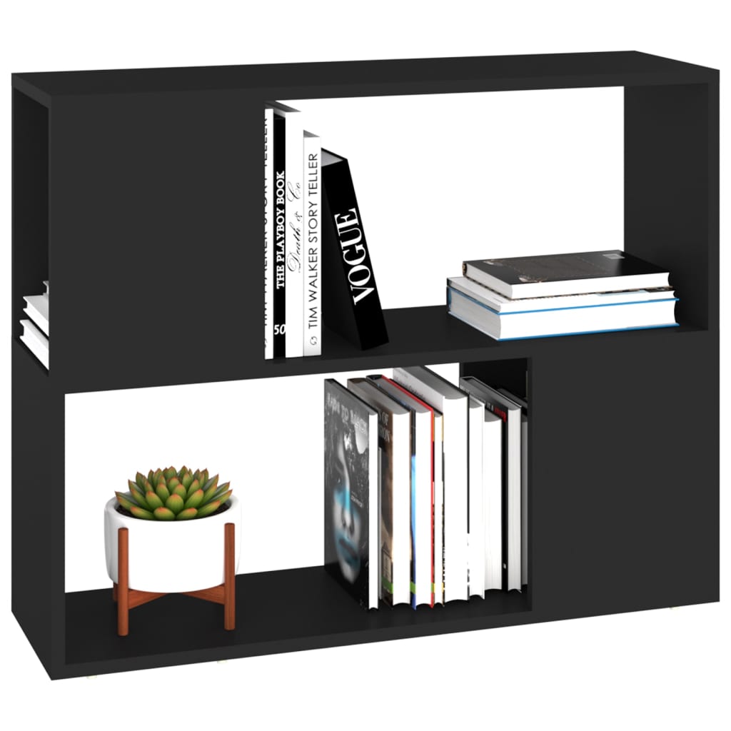 TV-skab Sort 80x24x63 cm Træ Materiale