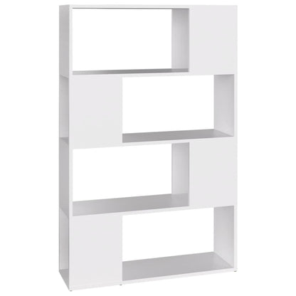Bücherregal Raumteiler Weiß 80x24x124,5 cm Holzwerkstoff