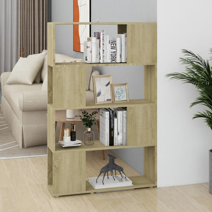 Bücherregal Raumteiler Sonoma-Eiche 80x24x124,5cm Holzwerkstoff