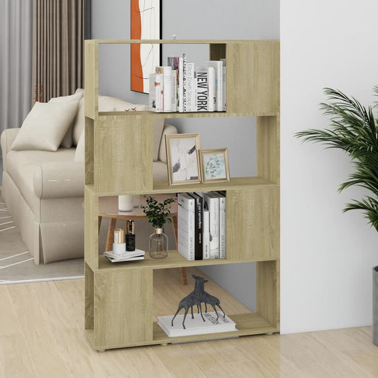 Bücherregal Raumteiler Sonoma-Eiche 80x24x124,5cm Holzwerkstoff