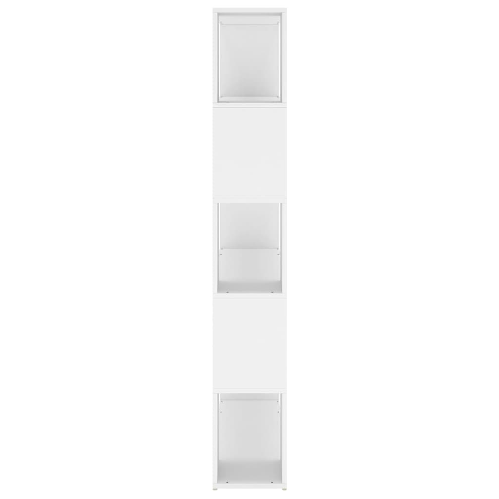 Bücherregal Raumteiler Weiß 100x24x155 cm Holzwerkstoff