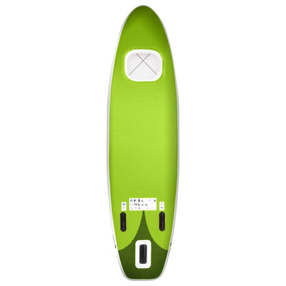 SUP-Board-Set Aufblasbar Grün 300x76x10 cm