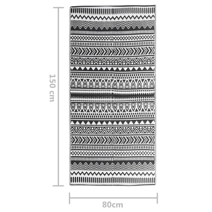 Outdoor-Teppich ARAKIL Schwarz 80x150 cm PP