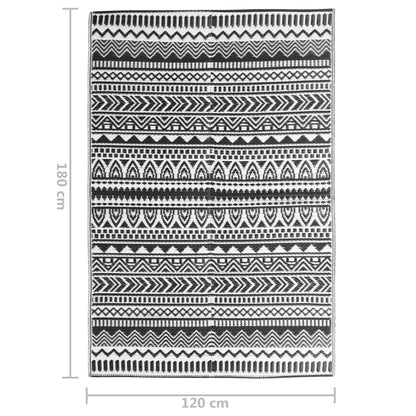 Outdoor-Teppich ARAKIL Schwarz 120x180 cm PP