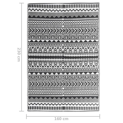 Outdoor-Teppich ARAKIL Schwarz 160x230 cm PP