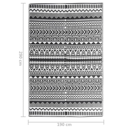 Outdoor-Teppich ARAKIL Schwarz 190x290 cm PP