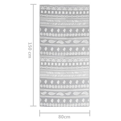 Outdoor-Teppich ARAKIL Grau 80x150 cm PP