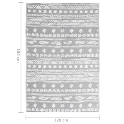 Outdoor-Teppich ARAKIL Grau 120x180 cm PP