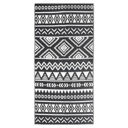 Outdoor-Teppich ARAKIL Schwarz 80x150 cm PP