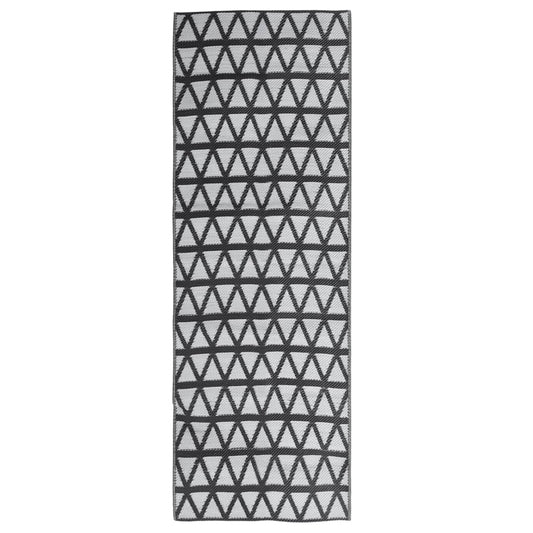 Outdoor-Teppich ARAKIL Schwarz 80x250 cm PP