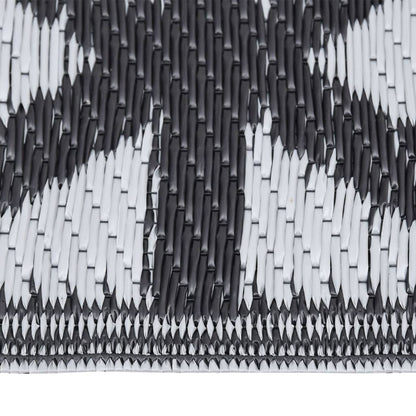 Outdoor-Teppich ARAKIL Schwarz 80x250 cm PP