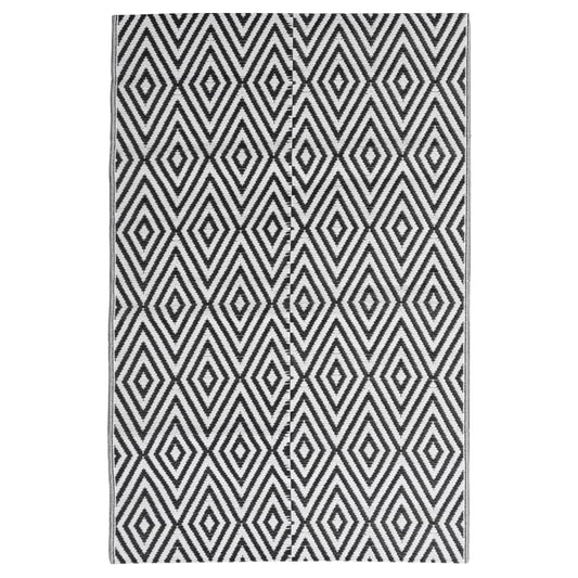 Outdoor-Teppich ARAKIL Schwarz 140x200 cm PP