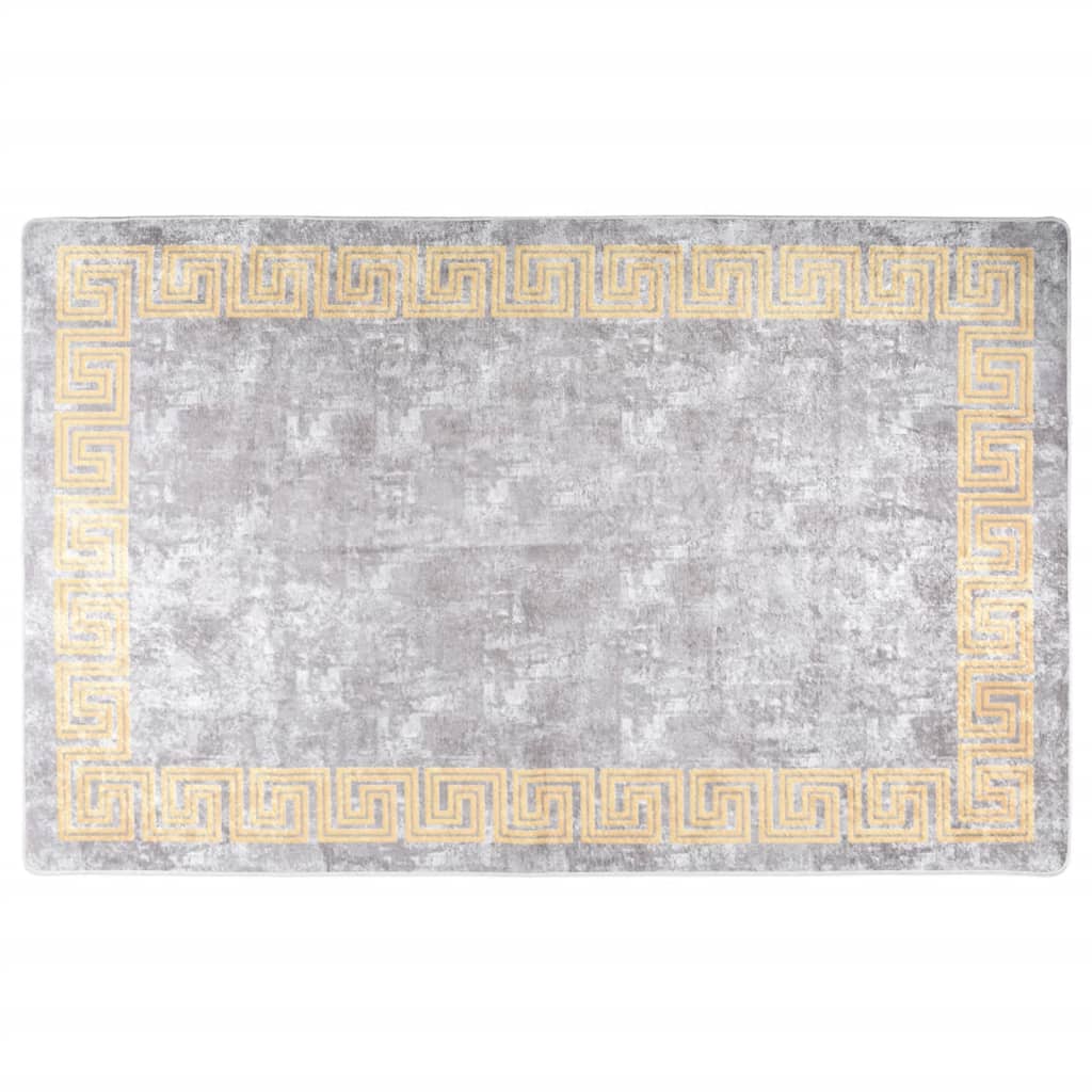 Teppich Waschbar Grau 160x230 cm Rutschfest