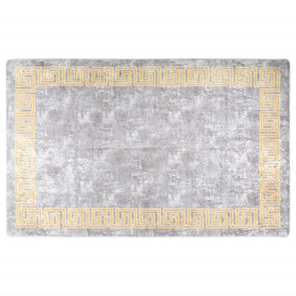 Teppich Waschbar Grau 160x230 cm Rutschfest