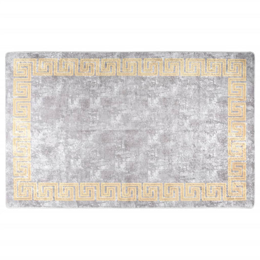 Teppich Waschbar Grau 160x230 cm Rutschfest