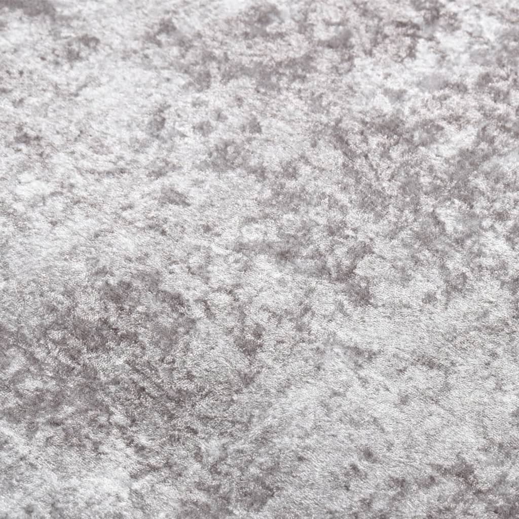 Teppich Waschbar Grau 160x230 cm Rutschfest