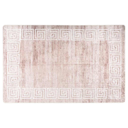 Teppich Waschbar Beige 160x230 cm Rutschfest