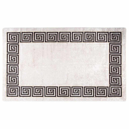 Teppich Waschbar 120x180 cm Hellbeige Rutschfest