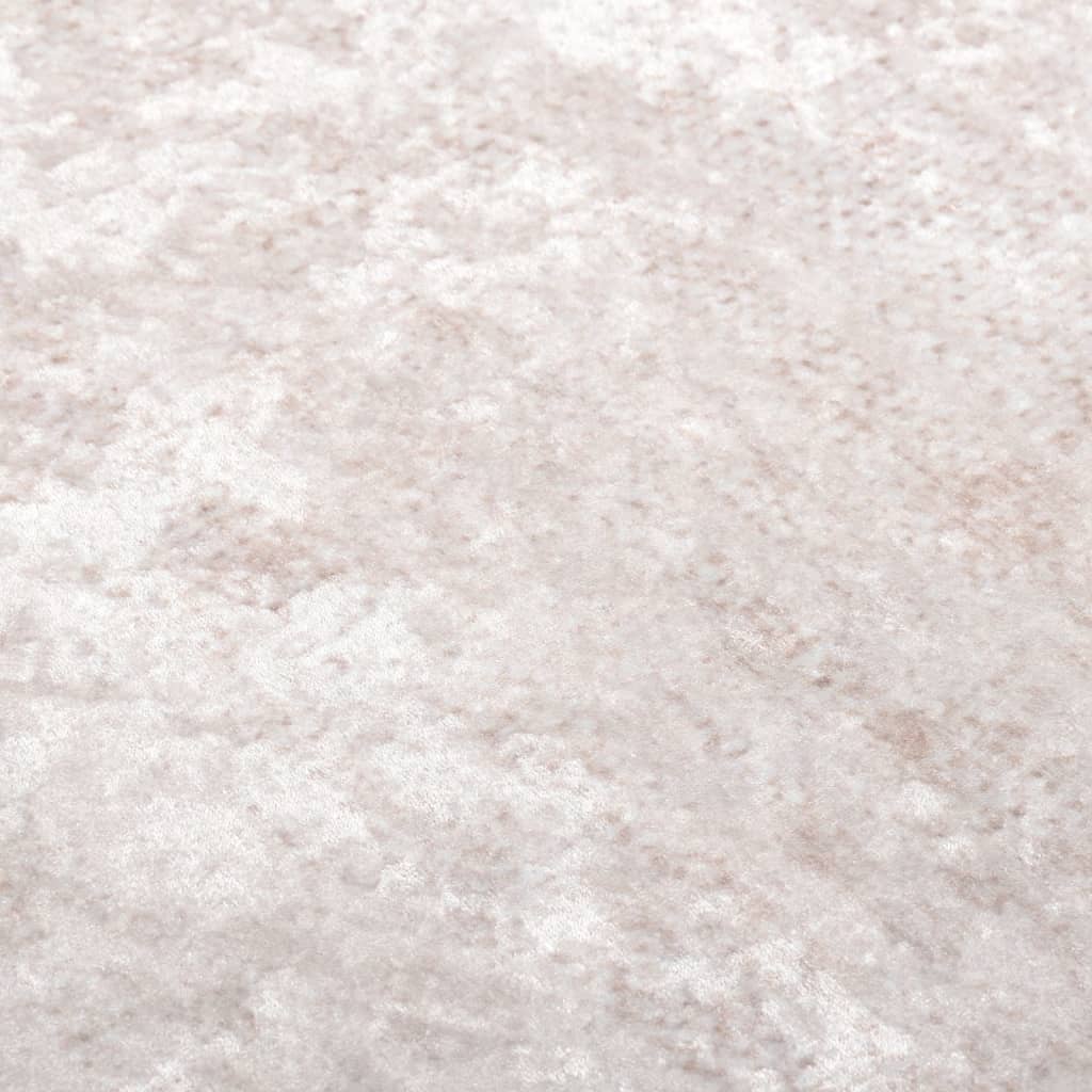 Teppich Waschbar 160x230 cm Hellbeige Rutschfest