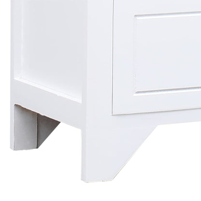 TV-Schrank Weiß 108x30x40 cm Massivholz Paulownia