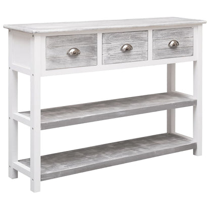 Skænk Antik Grå 108x30x76 cm Massivt Paulownia Træ
