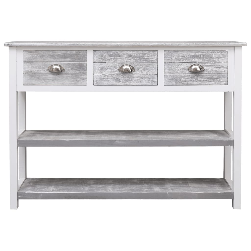 Skænk Antik Grå 108x30x76 cm Massivt Paulownia Træ