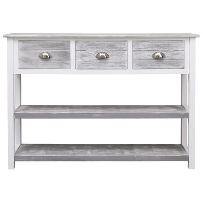 Skænk Antik Grå 108x30x76 cm Massivt Paulownia Træ