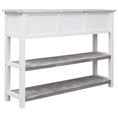 Skænk Antik Grå 108x30x76 cm Massivt Paulownia Træ