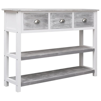 Skænk Antik Grå 108x30x76 cm Massivt Paulownia Træ
