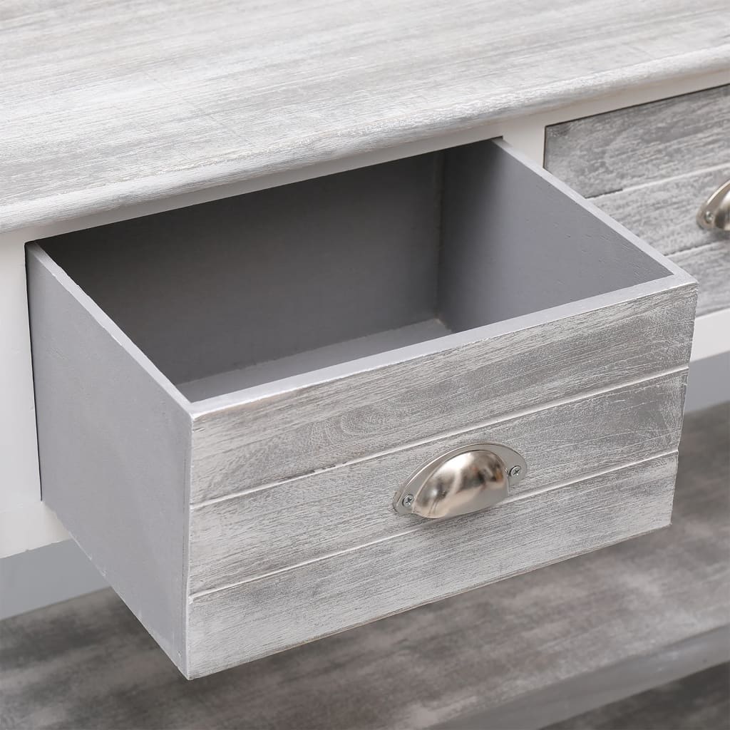 Skænk Antik Grå 108x30x76 cm Massivt Paulownia Træ