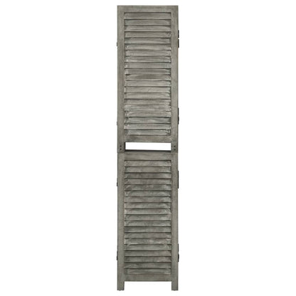 6 dele Rumdeler Grå 214x166 cm Massivt Træ