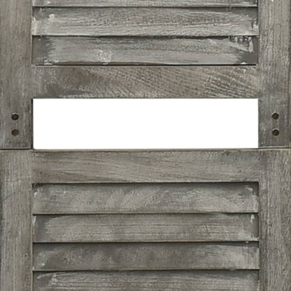 6 dele Rumdeler Grå 214x166 cm Massivt Træ