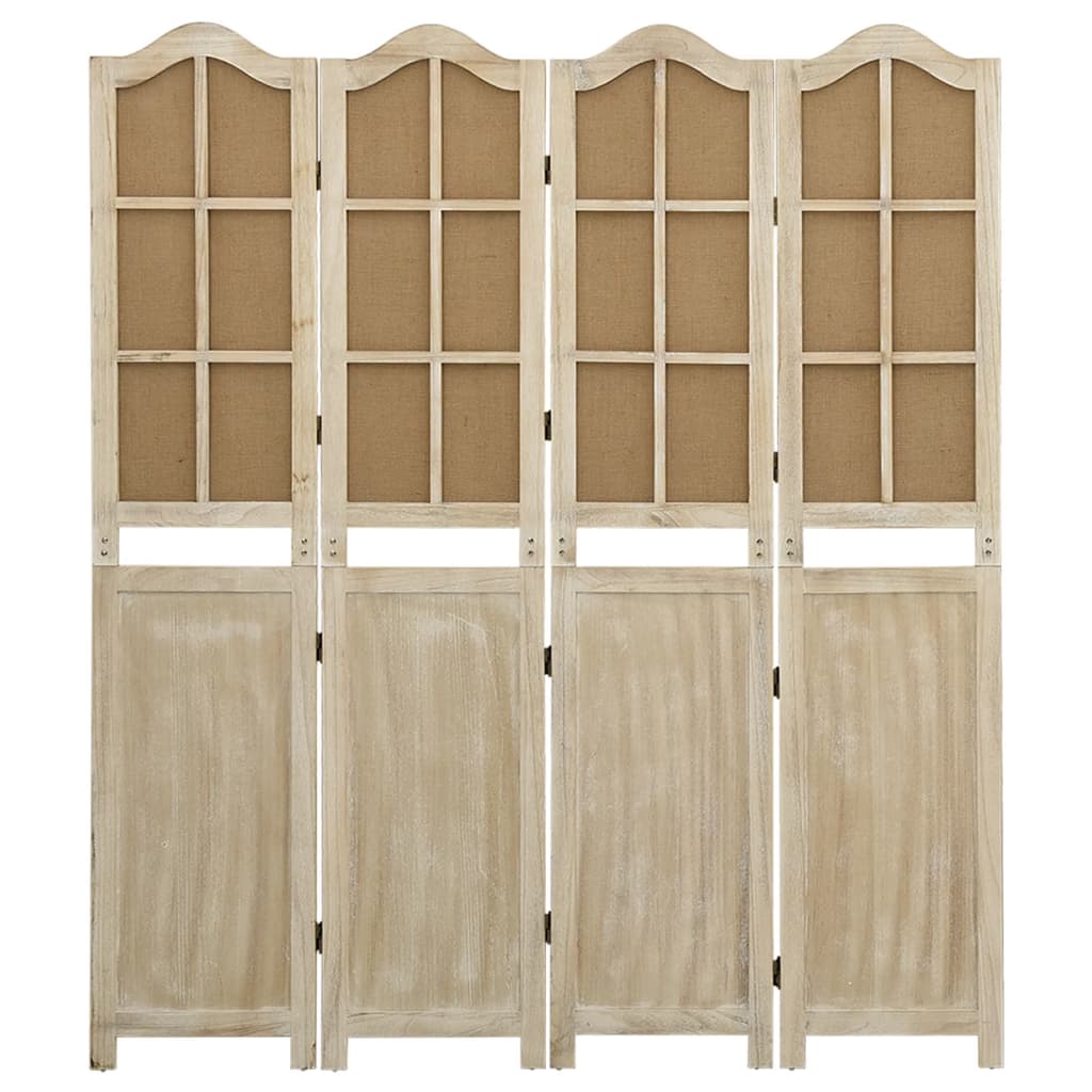 4-delt Rumdeler Brun 140x165 cm Stof
