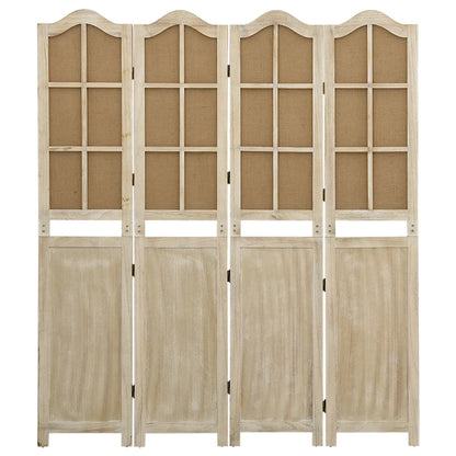 4-delt Rumdeler Brun 140x165 cm Stof