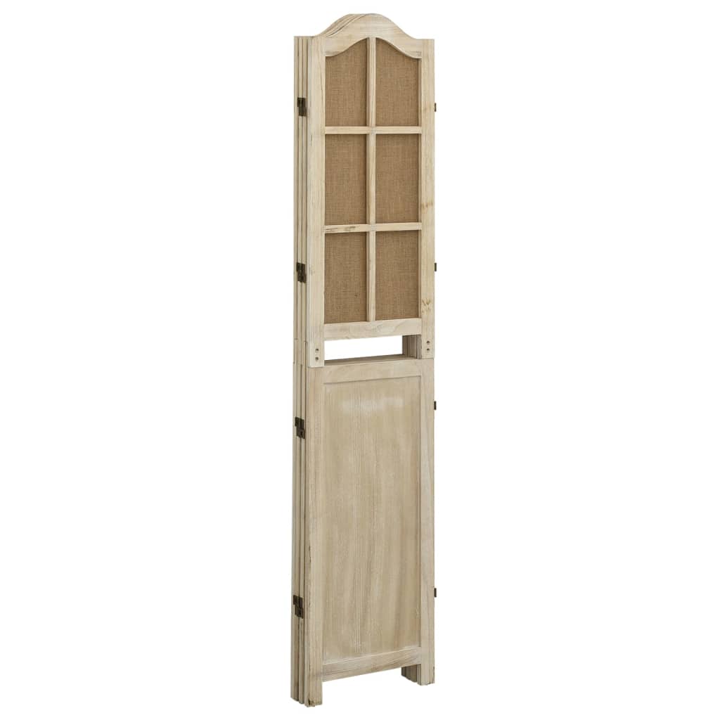4-delt Rumdeler Brun 140x165 cm Stof