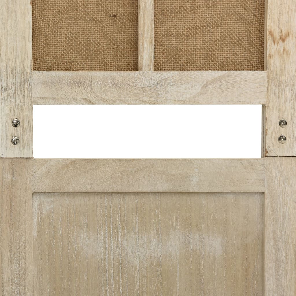 4-delt Rumdeler Brun 140x165 cm Stof