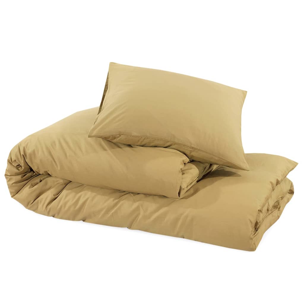 Sengesæt Taupe 200x220 cm Lys Microfiber