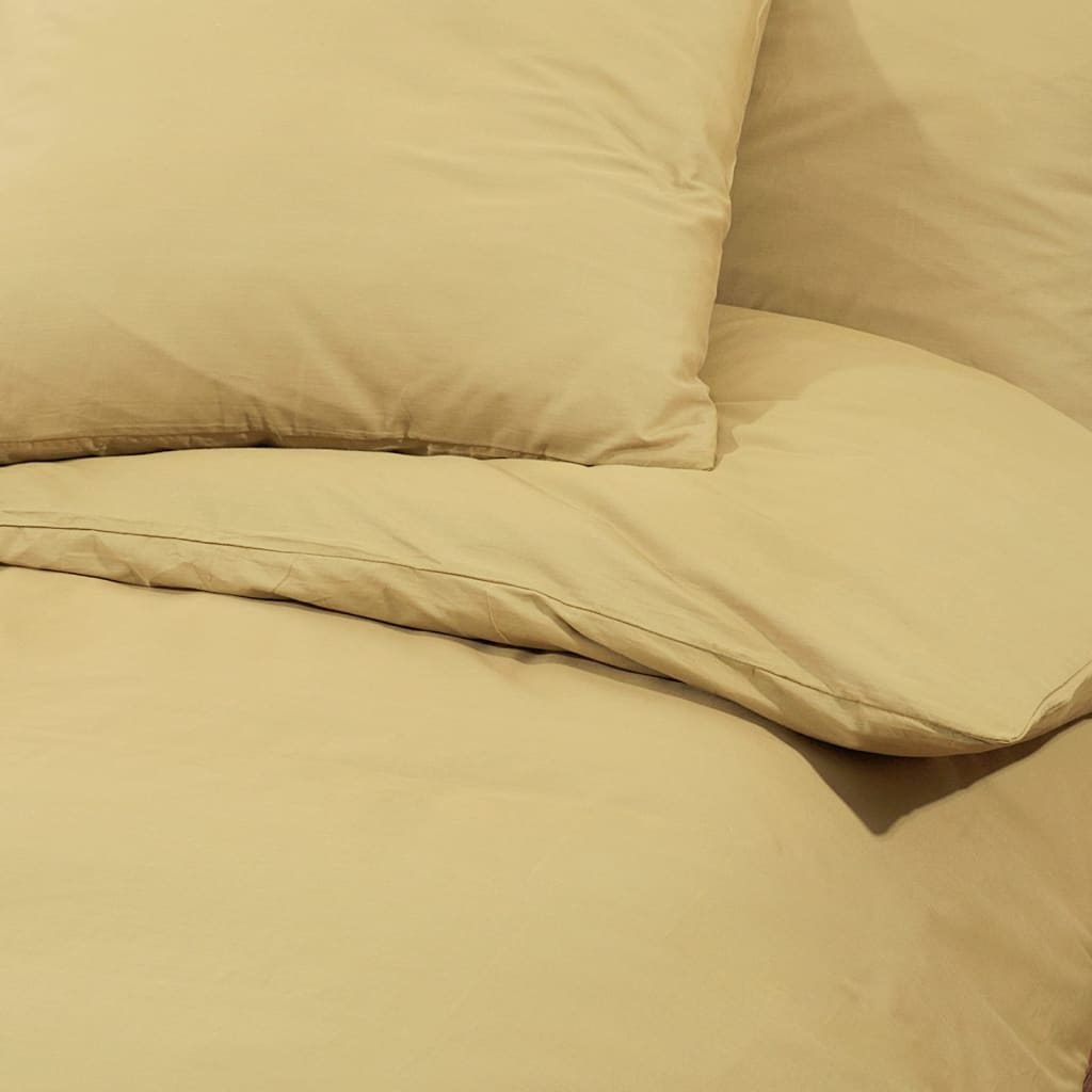 Sengesæt Taupe 200x220 cm Lys Microfiber