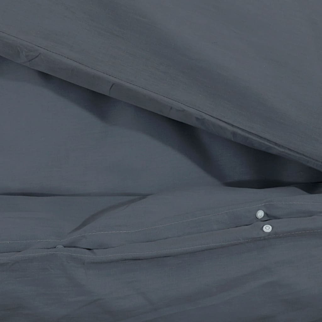 Sengetøjssæt Antracit 220x240 cm Bomuld