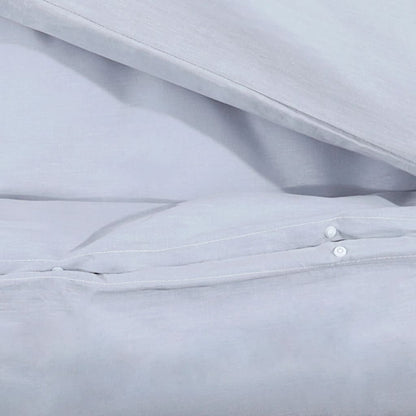 Bettwäsche-Set Grau 200x220 cm Baumwolle
