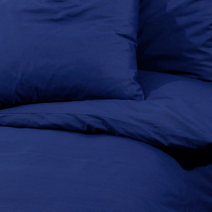 Bettwäsche-Set Marineblau 200x220 cm Baumwolle